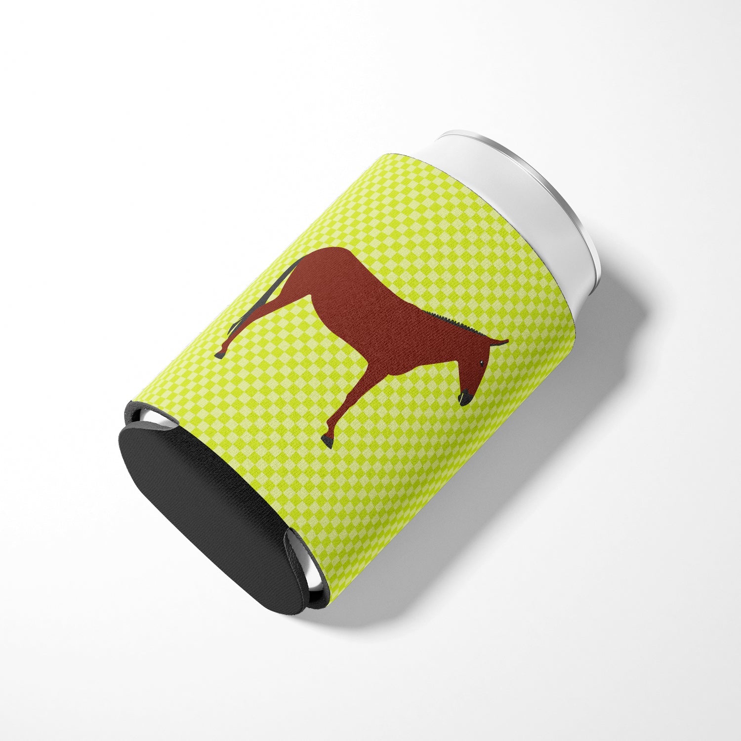 Hinny Horse Donkey Green Can or Bottle Hugger Cooler Sleeve for Standard 12 oz Cans, Insulated Foam Beer & Soda Can Hugger Reusable