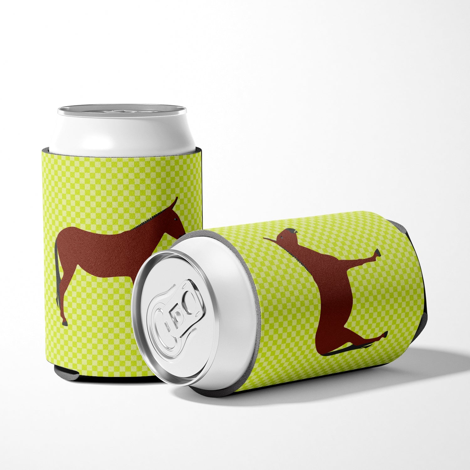 Hinny Horse Donkey Green Can or Bottle Hugger Cooler Sleeve for Standard 12 oz Cans, Insulated Foam Beer & Soda Can Hugger Reusable