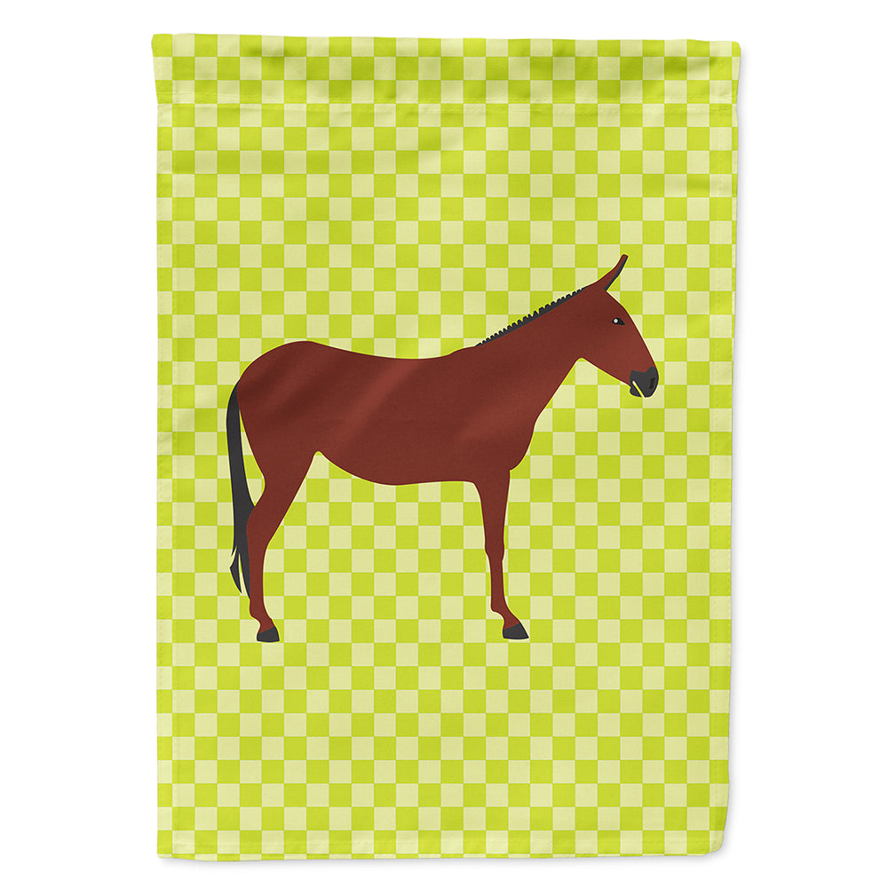 Hinny Horse Donkey Green House Flag 28x40 Porch Sleeve Pole Decorative Outside Yard Banner Artwork Wall Hanging, Polyester