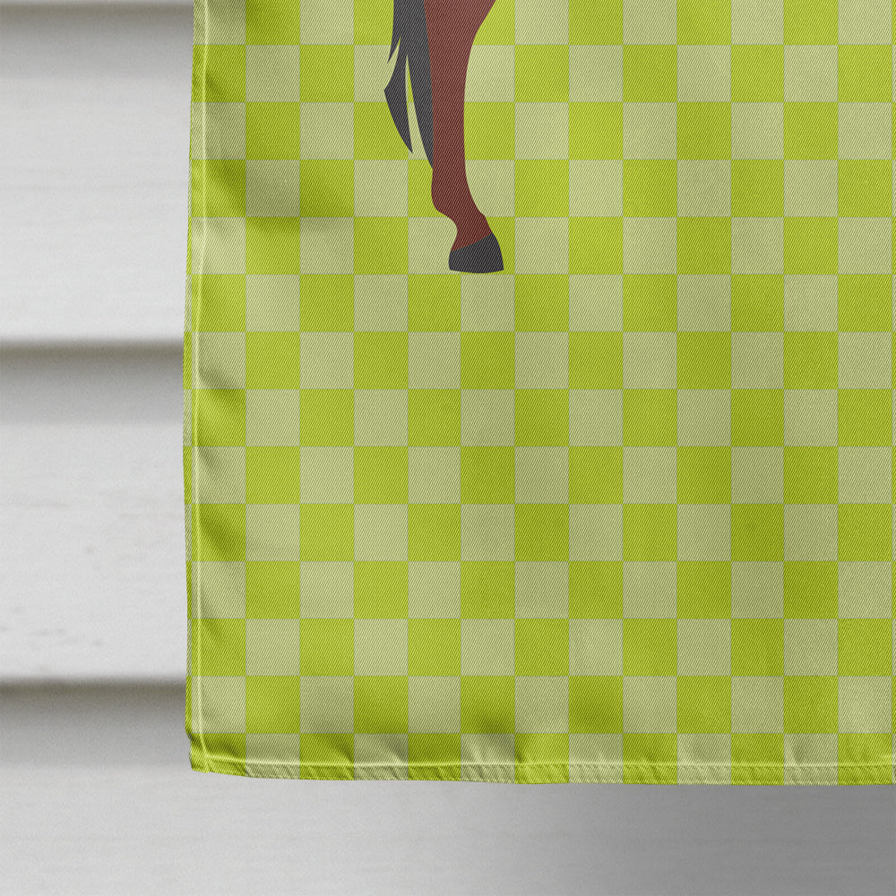 Hinny Horse Donkey Green House Flag 28x40 Porch Sleeve Pole Decorative Outside Yard Banner Artwork Wall Hanging, Polyester
