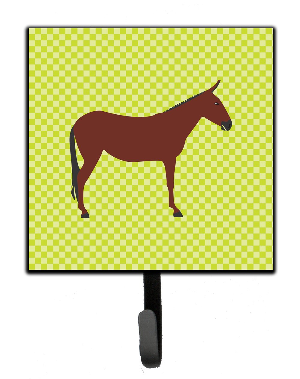 Hinny Horse Donkey Green Leash or Key Holder Wall Hooks, Key Hooks Holder, Coat Rack Wall Mount, Coat Hooks, Hooks for Hanging Keys, Towels, Aprons, Leashes