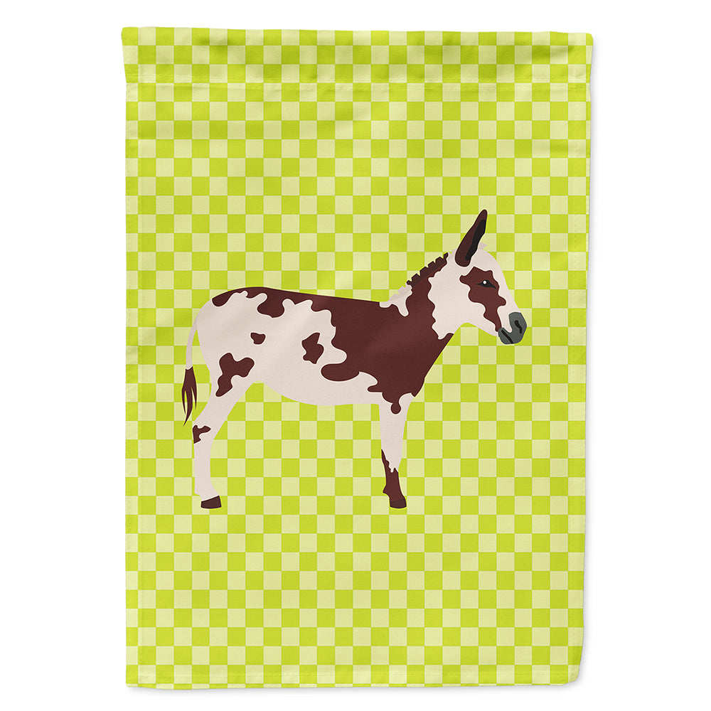 American Spotted Donkey Green House Flag 28x40 Porch Sleeve Pole Decorative Outside Yard Banner Artwork Wall Hanging, Polyester