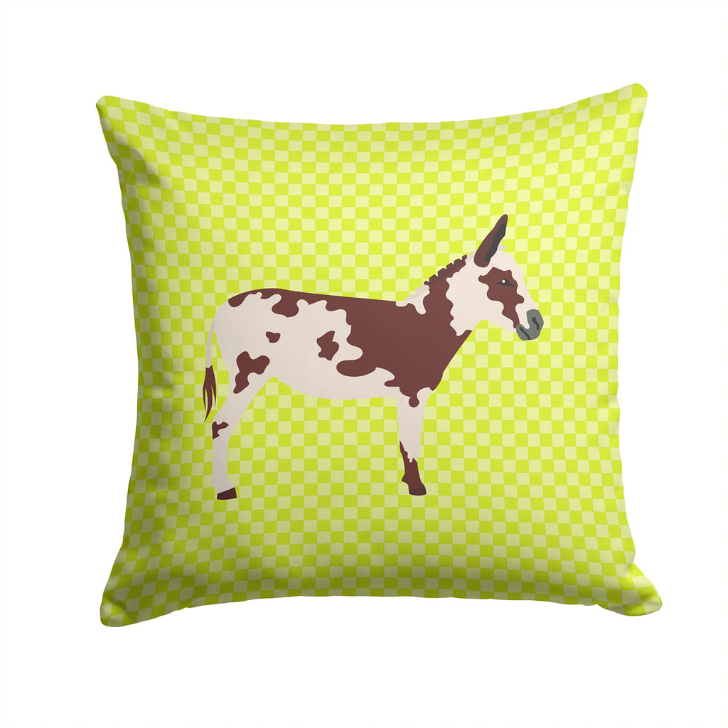 American Spotted Donkey Green Decorative Throw Pillow 14x14 Indoor Outdoor Accent Cushion, Fabric Cover with Insert for Sofa, Bed, Porch & Living Room