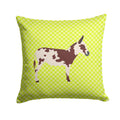American Spotted Donkey Green Decorative Throw Pillow 14x14 Indoor Outdoor Accent Cushion, Fabric Cover with Insert for Sofa, Bed, Porch & Living Room