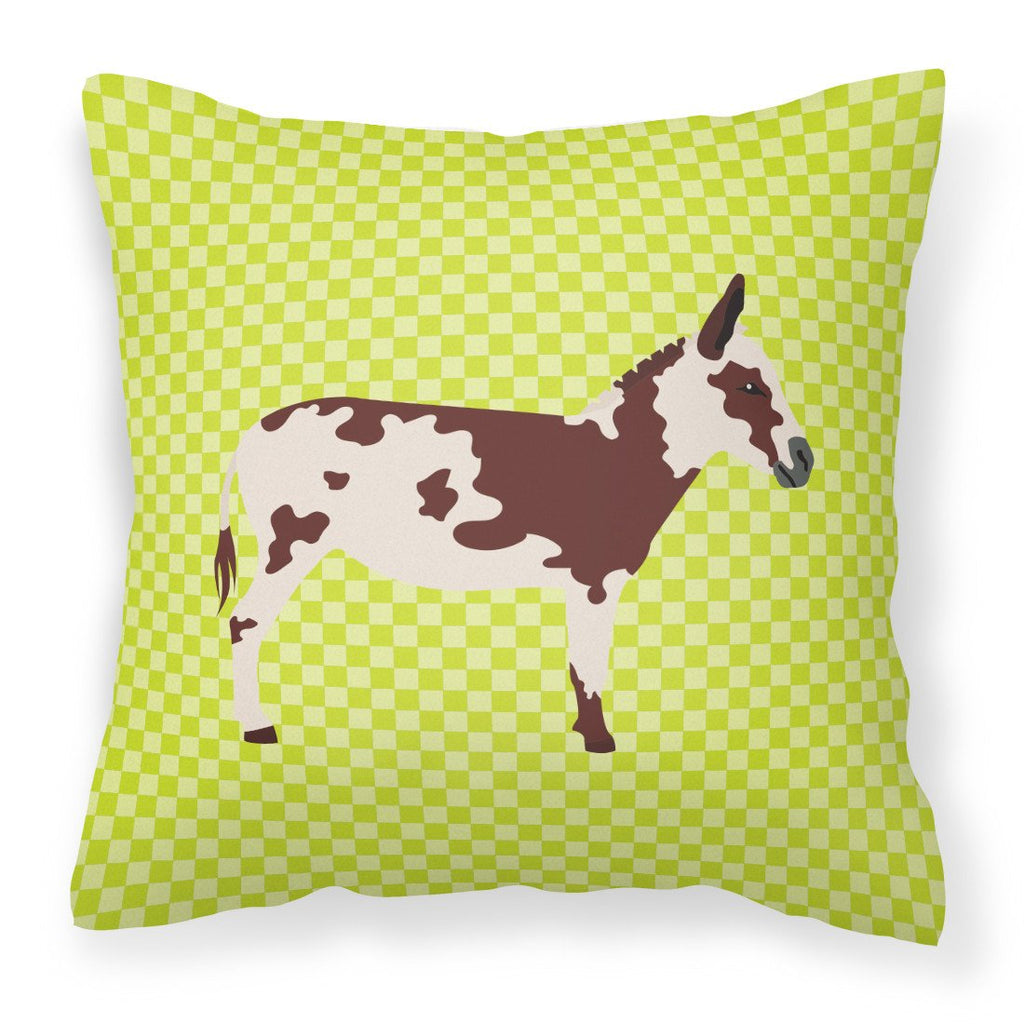 American Spotted Donkey Green Decorative Throw Pillow 18x18 Indoor Outdoor Accent Cushion, Fabric Cover with Insert for Sofa, Bed, Porch & Living Room