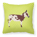 American Spotted Donkey Green Decorative Throw Pillow 18x18 Indoor Outdoor Accent Cushion, Fabric Cover with Insert for Sofa, Bed, Porch & Living Room