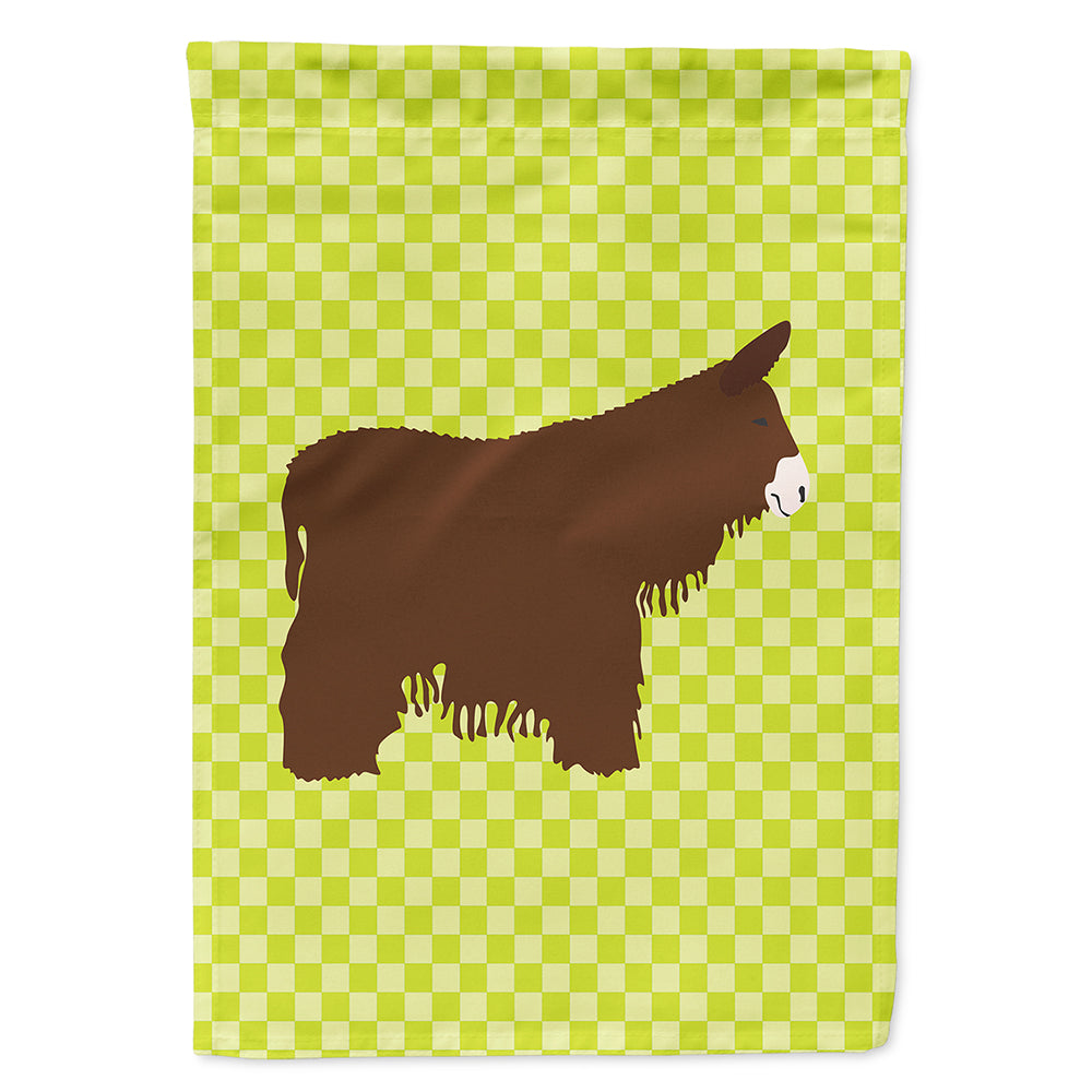 Poitou Poiteuin Donkey Green House Flag 28x40 Porch Sleeve Pole Decorative Outside Yard Banner Artwork Wall Hanging, Polyester