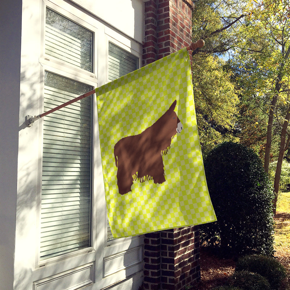 Poitou Poiteuin Donkey Green House Flag 28x40 Porch Sleeve Pole Decorative Outside Yard Banner Artwork Wall Hanging, Polyester