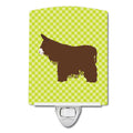 Poitou Poiteuin Donkey Green Ceramic Night Light Compact, UL-Certified, Ideal for Bedroom, Bathroom, Nursery, Hallway, Kitchen, 6x4x3, Multicolor