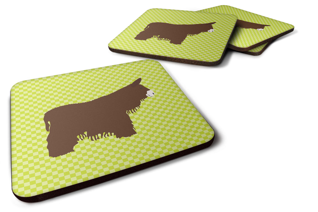 Poitou Poiteuin Donkey Green Foam Coasters Set of 4 Cup Coasters for Indoor Outdoor, Tabletop Protection, Anti Slip, Mouse pad Material