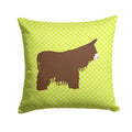 Poitou Poiteuin Donkey Green Decorative Throw Pillow 14x14 Indoor Outdoor Accent Cushion, Fabric Cover with Insert for Sofa, Bed, Porch & Living Room