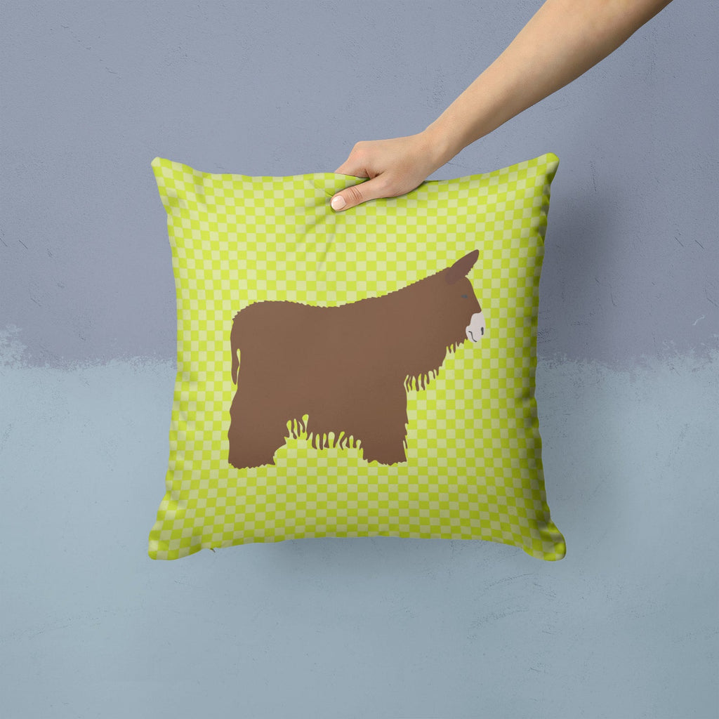 Poitou Poiteuin Donkey Green Decorative Throw Pillow 14x14 Indoor Outdoor Accent Cushion, Fabric Cover with Insert for Sofa, Bed, Porch & Living Room