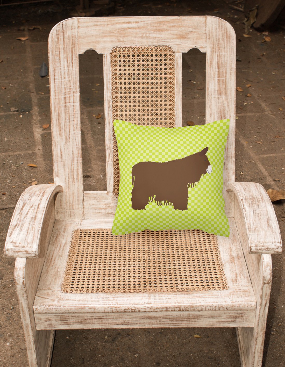 Poitou Poiteuin Donkey Green Decorative Throw Pillow 18x18 Indoor Outdoor Accent Cushion, Fabric Cover with Insert for Sofa, Bed, Porch & Living Room
