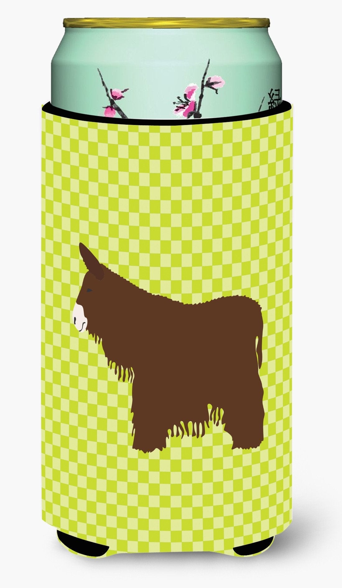 Poitou Poiteuin Donkey Green Tall Boy Hugger Can Cooler Sleeve Machine Washable Drink Collapsible Insulator Beverage Insulated Holder