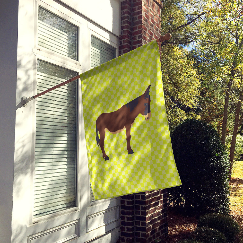 Zamorano-Leones Donkey Green House Flag 28x40 Porch Sleeve Pole Decorative Outside Yard Banner Artwork Wall Hanging, Polyester