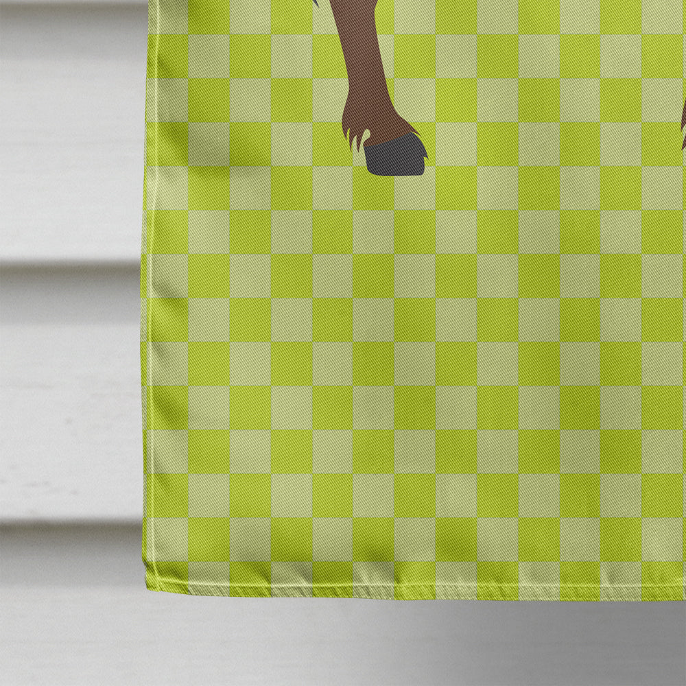 Zamorano-Leones Donkey Green House Flag 28x40 Porch Sleeve Pole Decorative Outside Yard Banner Artwork Wall Hanging, Polyester