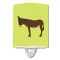 Zamorano-Leones Donkey Green Ceramic Night Light Compact, UL-Certified, Ideal for Bedroom, Bathroom, Nursery, Hallway, Kitchen, 6x4x3, Multicolor