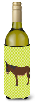 Zamorano-Leones Donkey Green Wine Bottle Hugger Gift Sleeve for Standard 750 ml Bottles, Insulated Reusable Also Fits Mini Shot & Pint Bottles