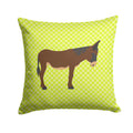 Zamorano-Leones Donkey Green Decorative Throw Pillow 14x14 Indoor Outdoor Accent Cushion, Fabric Cover with Insert for Sofa, Bed, Porch & Living Room