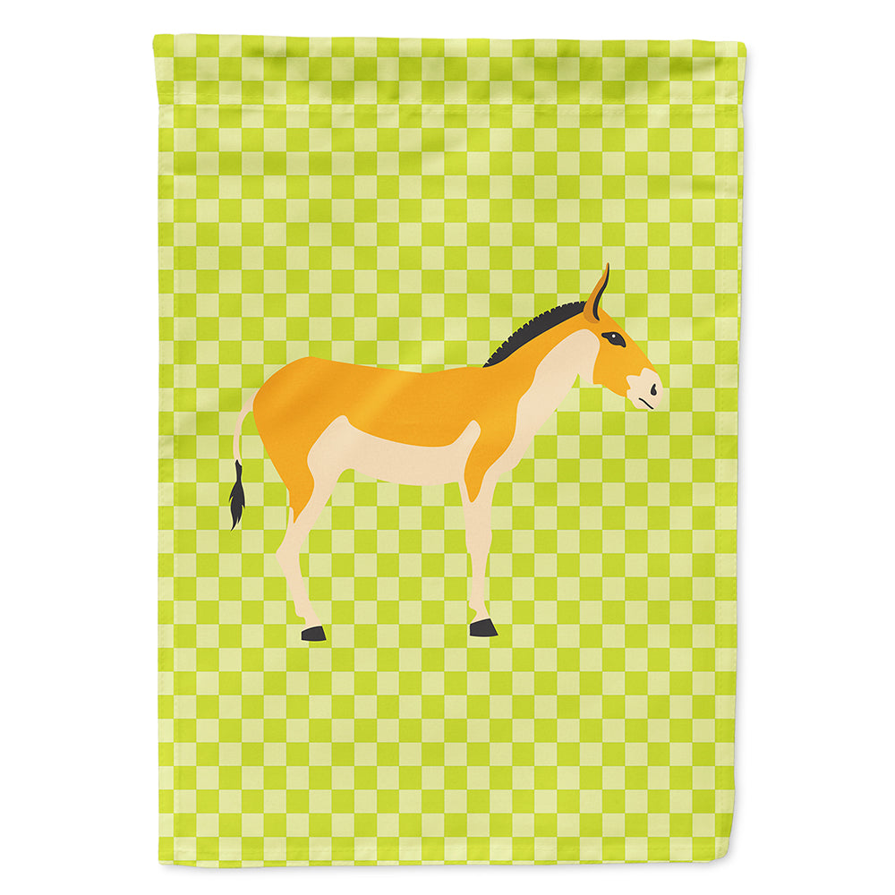 Turkmenian Kulan Donkey Green House Flag 28x40 Porch Sleeve Pole Decorative Outside Yard Banner Artwork Wall Hanging, Polyester