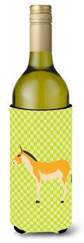 Turkmenian Kulan Donkey Green Wine Bottle Hugger Gift Sleeve for Standard 750 ml Bottles, Insulated Reusable Also Fits Mini Shot & Pint Bottles