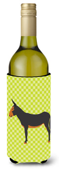 Catalan Donkey Green Wine Bottle Hugger Gift Sleeve for Standard 750 ml Bottles, Insulated Reusable Also Fits Mini Shot & Pint Bottles