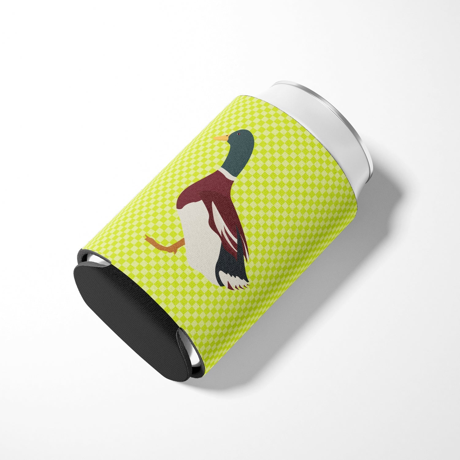 Rouen Duck Green Can or Bottle Hugger Cooler Sleeve for Standard 12 oz Cans, Insulated Foam Beer & Soda Can Hugger Reusable