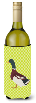 Rouen Duck Green Wine Bottle Hugger Gift Sleeve for Standard 750 ml Bottles, Insulated Reusable Also Fits Mini Shot & Pint Bottles