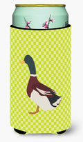 Rouen Duck Green Tall Boy Hugger Can Cooler Sleeve Machine Washable Drink Collapsible Insulator Beverage Insulated Holder