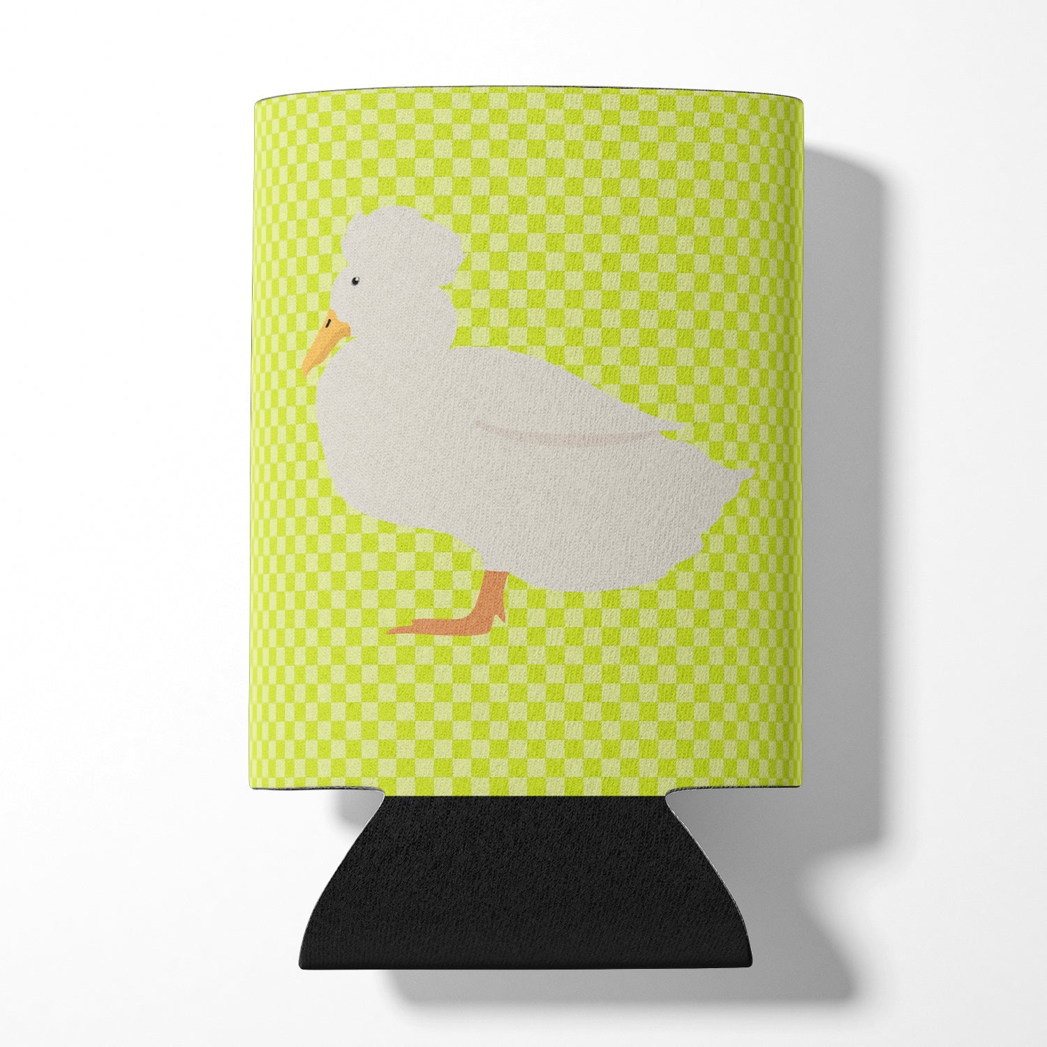 Crested Duck Green Can or Bottle Hugger Cooler Sleeve for Standard 12 oz Cans, Insulated Foam Beer & Soda Can Hugger Reusable