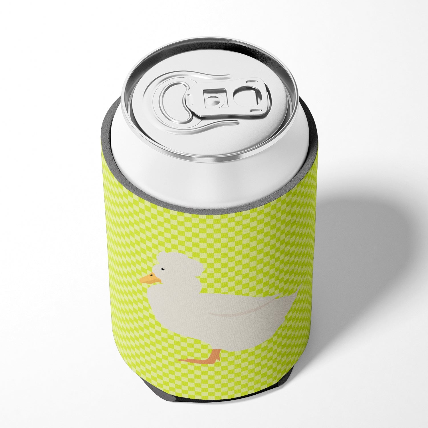 Crested Duck Green Can or Bottle Hugger Cooler Sleeve for Standard 12 oz Cans, Insulated Foam Beer & Soda Can Hugger Reusable