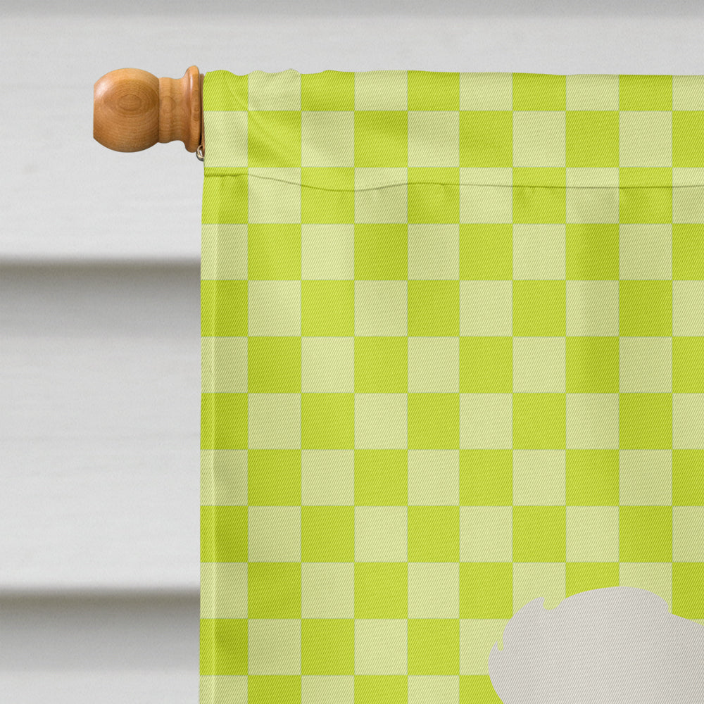 Crested Duck Green House Flag 28x40 Porch Sleeve Pole Decorative Outside Yard Banner Artwork Wall Hanging, Polyester