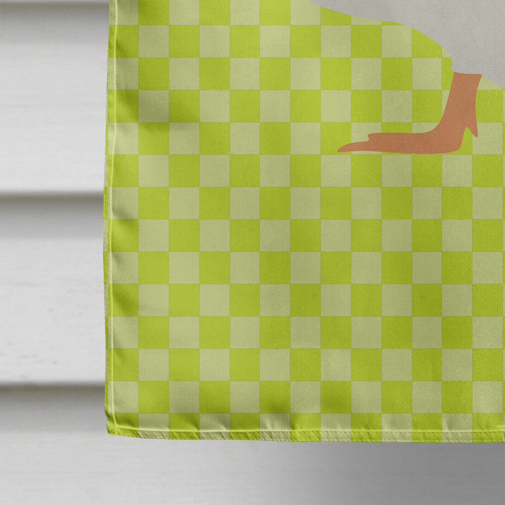 Crested Duck Green House Flag 28x40 Porch Sleeve Pole Decorative Outside Yard Banner Artwork Wall Hanging, Polyester