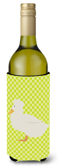 Crested Duck Green Wine Bottle Hugger Gift Sleeve for Standard 750 ml Bottles, Insulated Reusable Also Fits Mini Shot & Pint Bottles