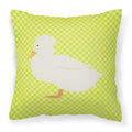 Crested Duck Green Decorative Throw Pillow 18x18 Indoor Outdoor Accent Cushion, Fabric Cover with Insert for Sofa, Bed, Porch & Living Room