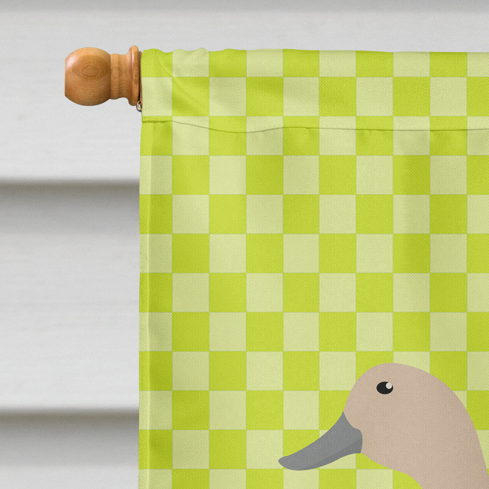 West Harlequin Duck Green House Flag 28x40 Porch Sleeve Pole Decorative Outside Yard Banner Artwork Wall Hanging, Polyester