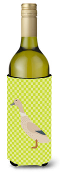 West Harlequin Duck Green Wine Bottle Hugger Gift Sleeve for Standard 750 ml Bottles, Insulated Reusable Also Fits Mini Shot & Pint Bottles