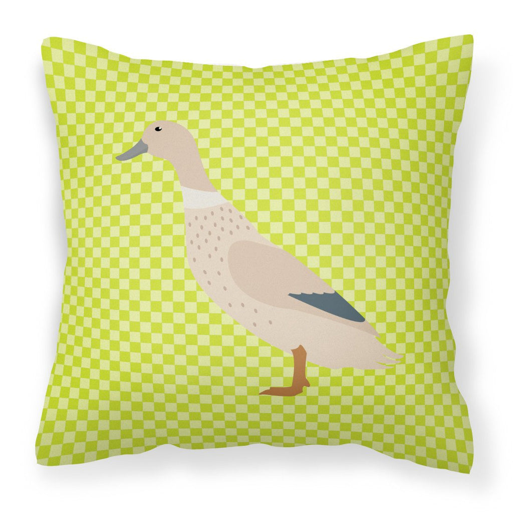 West Harlequin Duck Green Decorative Throw Pillow 18x18 Indoor Outdoor Accent Cushion, Fabric Cover with Insert for Sofa, Bed, Porch & Living Room
