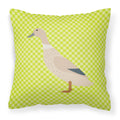 West Harlequin Duck Green Decorative Throw Pillow 18x18 Indoor Outdoor Accent Cushion, Fabric Cover with Insert for Sofa, Bed, Porch & Living Room