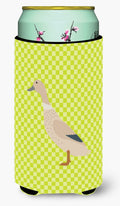 West Harlequin Duck Green Tall Boy Hugger Can Cooler Sleeve Machine Washable Drink Collapsible Insulator Beverage Insulated Holder