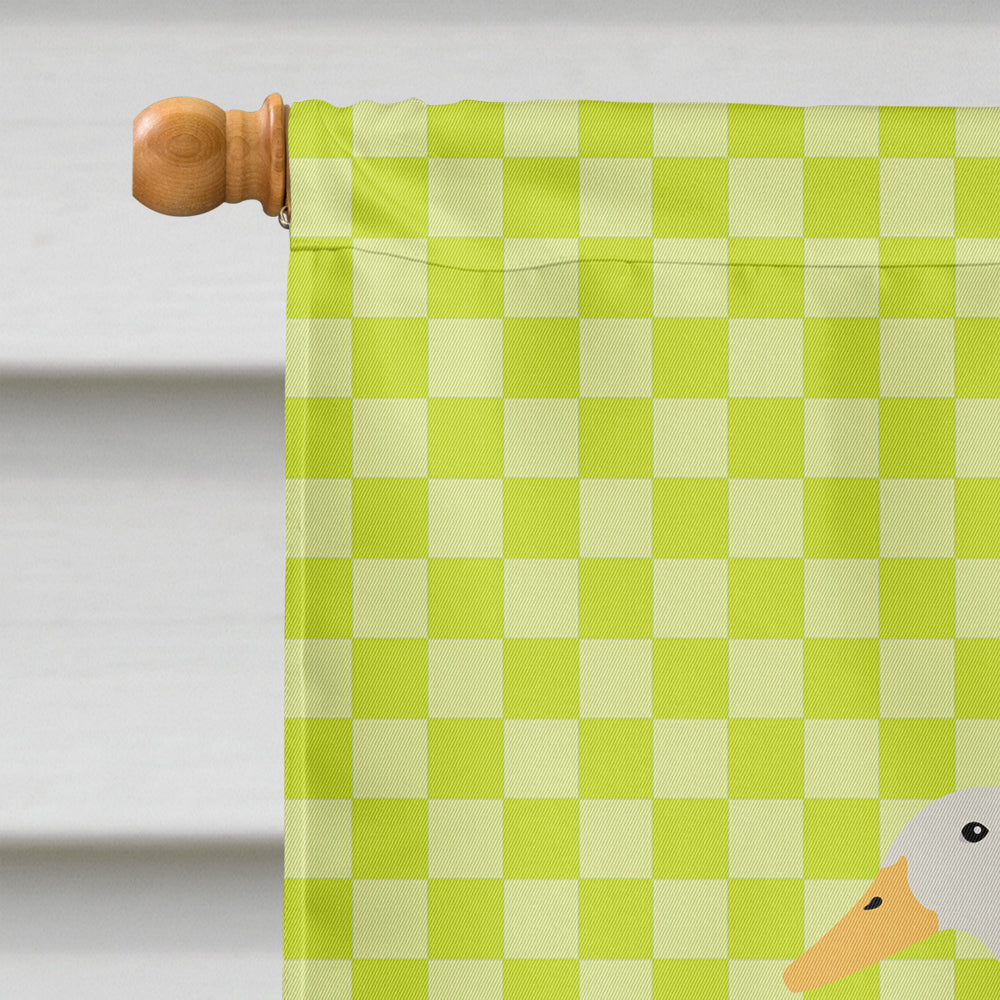 Bali Duck Green House Flag 28x40 Porch Sleeve Pole Decorative Outside Yard Banner Artwork Wall Hanging, Polyester