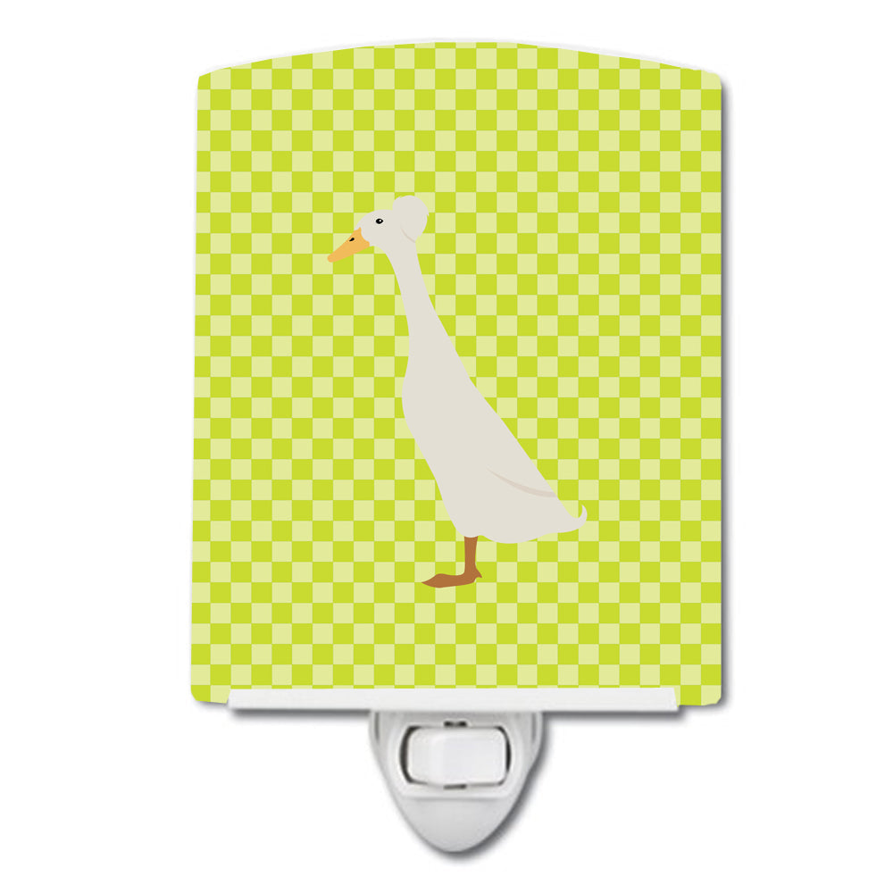 Bali Duck Green Ceramic Night Light Compact, UL-Certified, Ideal for Bedroom, Bathroom, Nursery, Hallway, Kitchen, 6x4x3, Multicolor