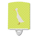 Bali Duck Green Ceramic Night Light Compact, UL-Certified, Ideal for Bedroom, Bathroom, Nursery, Hallway, Kitchen, 6x4x3, Multicolor