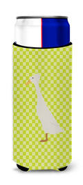 Bali Duck Green Slim Can Hugger , Insulated Foam Hugger for 12 oz Slim Cans, Beer Bottles & Water Bottles, Printed in USA