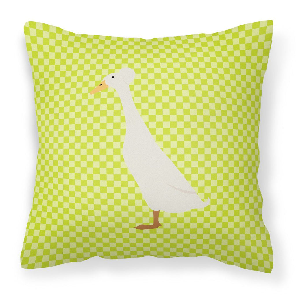 Bali Duck Green Decorative Throw Pillow 18x18 Indoor Outdoor Accent Cushion, Fabric Cover with Insert for Sofa, Bed, Porch & Living Room