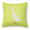 Bali Duck Green Decorative Throw Pillow 18x18 Indoor Outdoor Accent Cushion, Fabric Cover with Insert for Sofa, Bed, Porch & Living Room