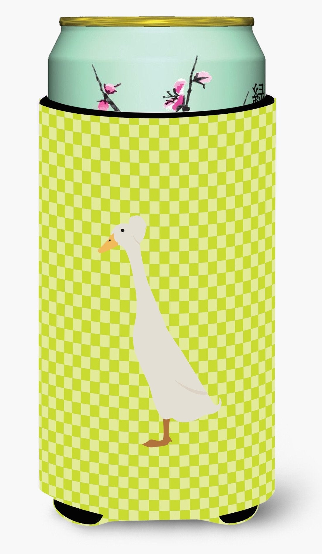 Bali Duck Green Tall Boy Hugger Can Cooler Sleeve Machine Washable Drink Collapsible Insulator Beverage Insulated Holder