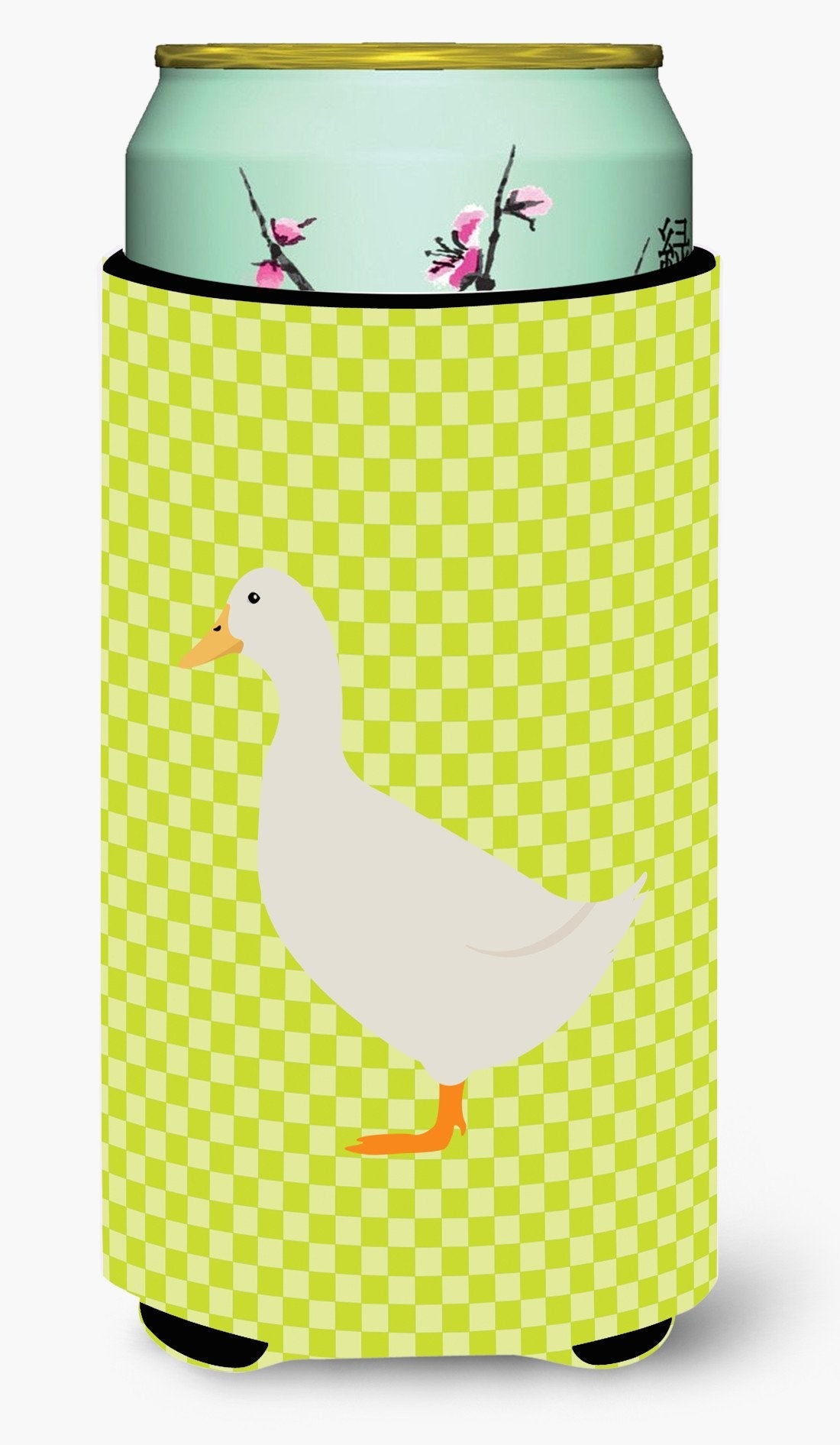 American Pekin Duck Green Tall Boy Hugger Can Cooler Sleeve Machine Washable Drink Collapsible Insulator Beverage Insulated Holder
