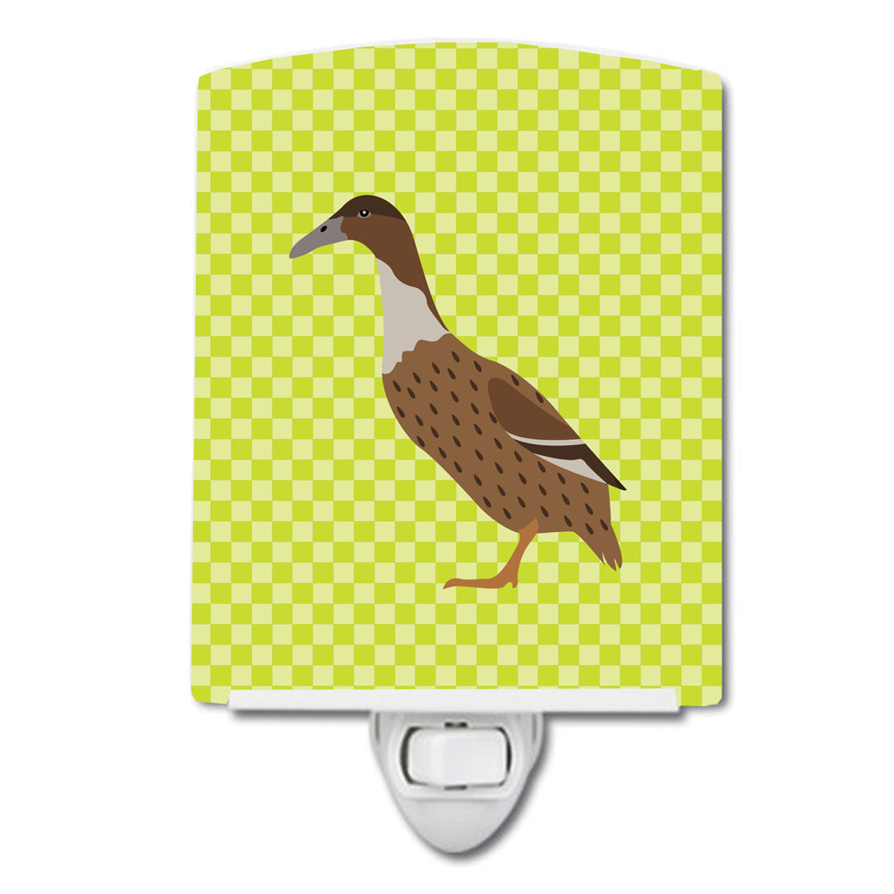 Dutch Hook Bill Duck Green Ceramic Night Light Compact, UL-Certified, Ideal for Bedroom, Bathroom, Nursery, Hallway, Kitchen, 6x4x3, Multicolor