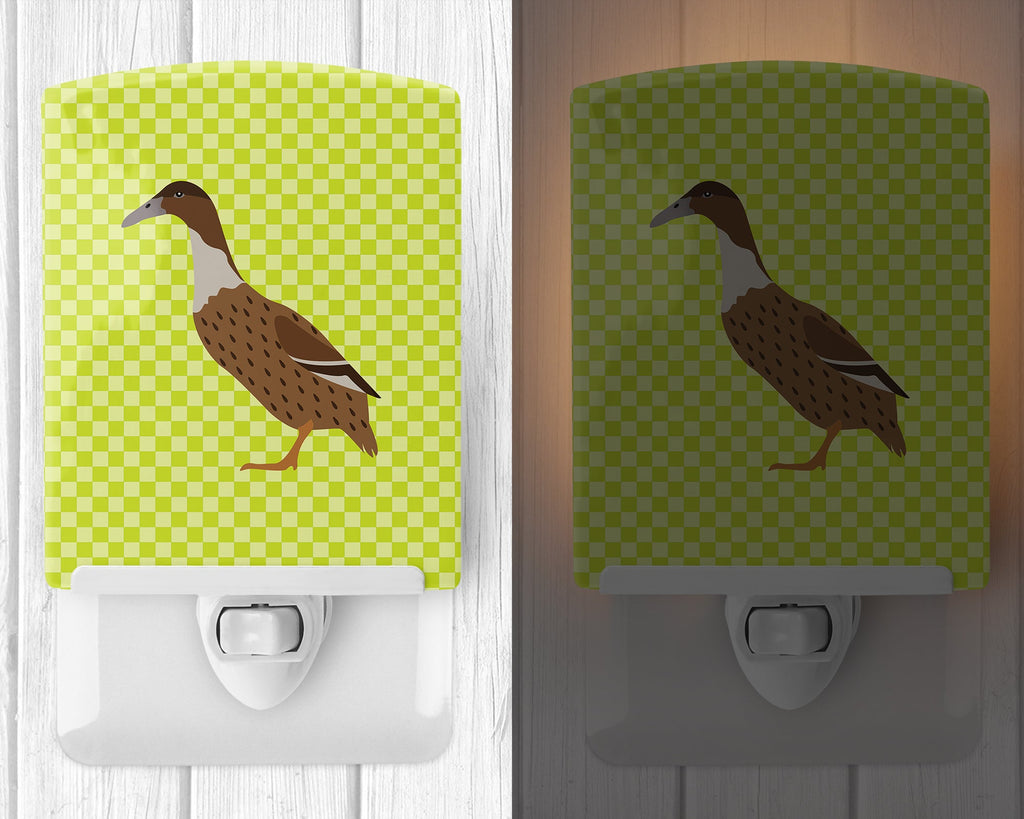 Dutch Hook Bill Duck Green Ceramic Night Light Compact, UL-Certified, Ideal for Bedroom, Bathroom, Nursery, Hallway, Kitchen, 6x4x3, Multicolor